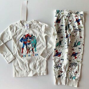 NWT Hanna Andersson Justice League Kids Long John Pajama 3T 90 Cm 4T 5T